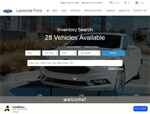 Tablet Screenshot of lakesideford.com
